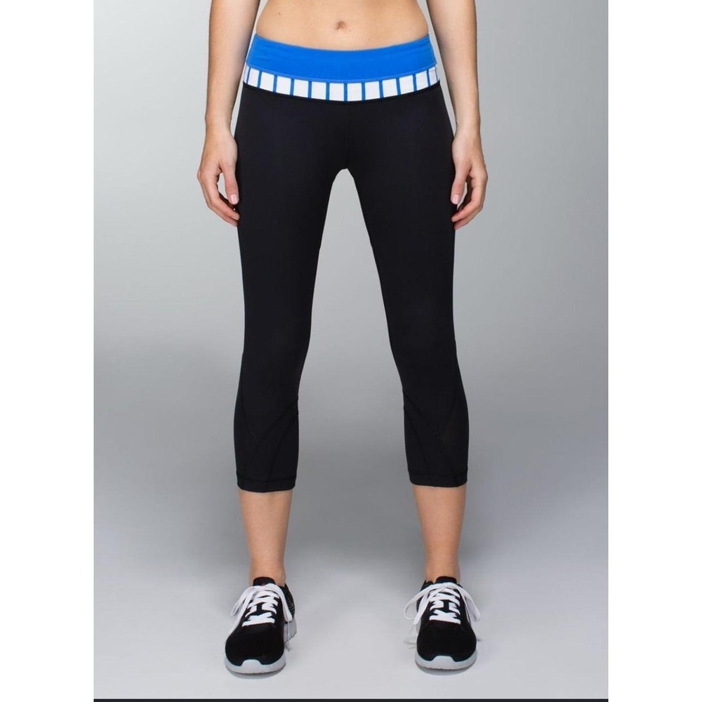 Womens Lululemon Run: Inspire Crop II Yoga Workout Gym Leggings